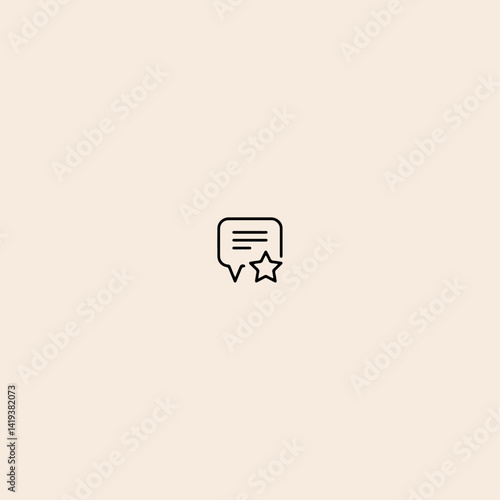 Feedback line icon flat vector design.