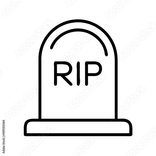 Rip gravestone tombstone halloween death memorial funeral cemetery rest in peace drawing vector