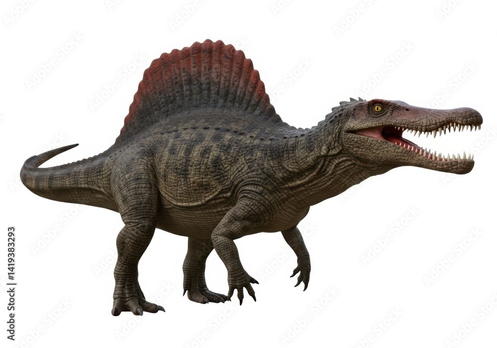 Fototapeta premium Spinosaurus dinosaur isolated on white background