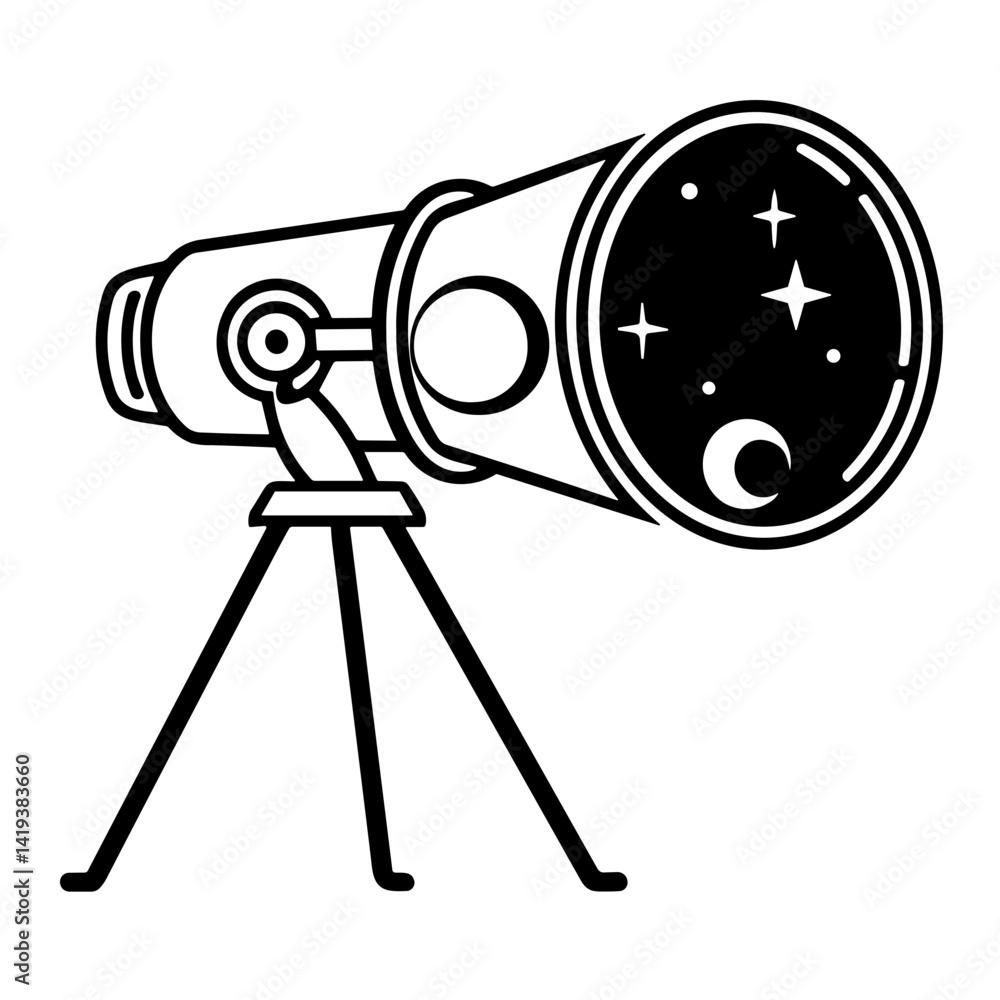 Minimalist simple Telescope Icon