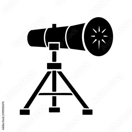 Obraz na płótnie Minimalist simple Telescope Icon w salonie
