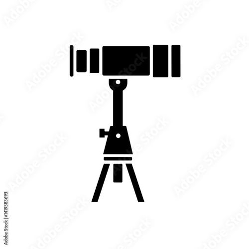 Obraz na płótnie Minimalist simple Telescope Icon w salonie