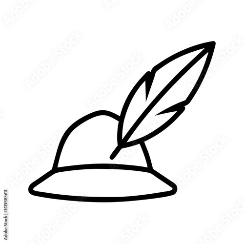 Traditional german bavarian hat with feather alpine tirol hat oktoberfest costume headwear