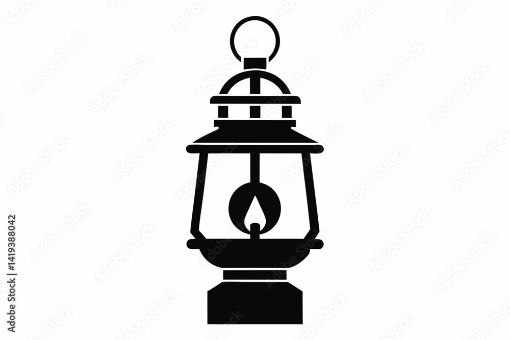 lantern silhouette line art vector illustration lantern silhouette line art vector illustration