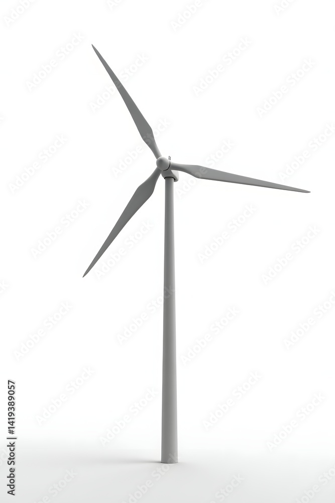 Wind Turbine: Minimalist 3D Model of a Clean Energy Source Wind Turbine: Minimalist 3D Model of a Clean Energy Source