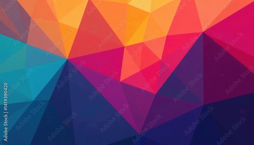 Geometric abstract design with vibrant colors, print, illustration, textile Geometric abstract design with vibrant colors, print, illustration, textile
