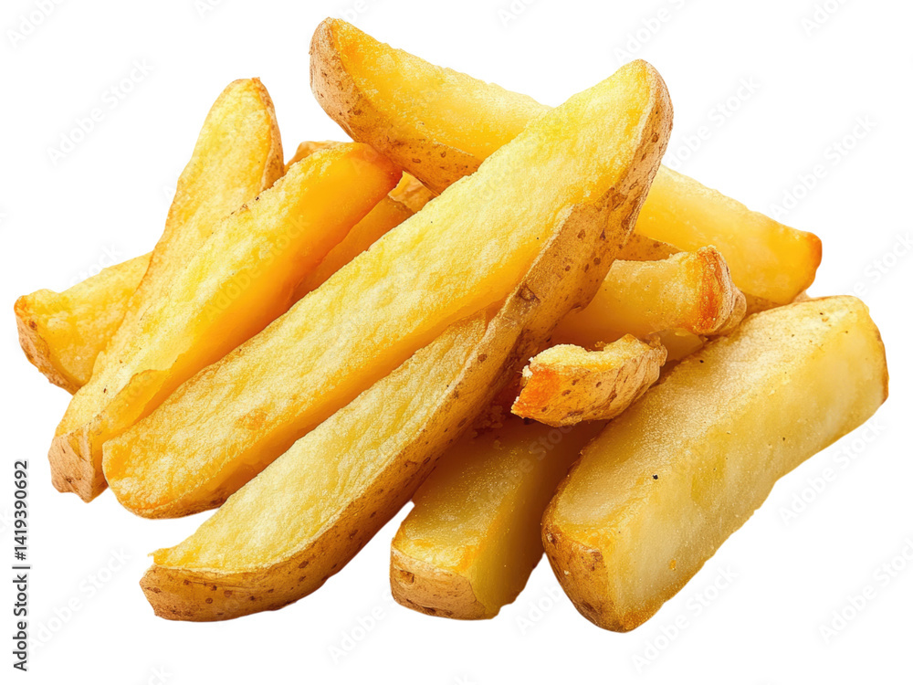 A Delicious Pile of Golden Brown Crispy Potato Wedges, Perfectly Cooked and Seasoned, Ready to Eat A Delicious Pile of Golden Brown Crispy Potato Wedges, Perfectly Cooked and Seasoned, Ready to Eat