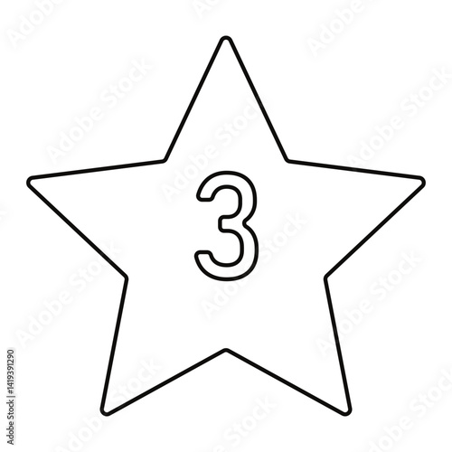 Standard 3 Star Icon. Moderate Accommodation for Budget Travel