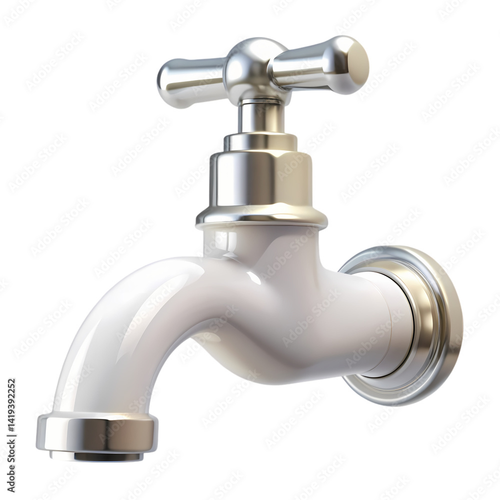 White Porcelain Faucet HighResolution Image isolated on transparent background White Porcelain Faucet HighResolution Image isolated on transparent background