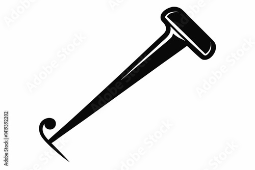 nail puller silhouette line art vector illustration