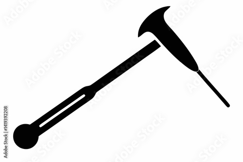 nail puller silhouette line art vector illustration