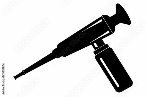 otoscope silhouette line art vector illustration