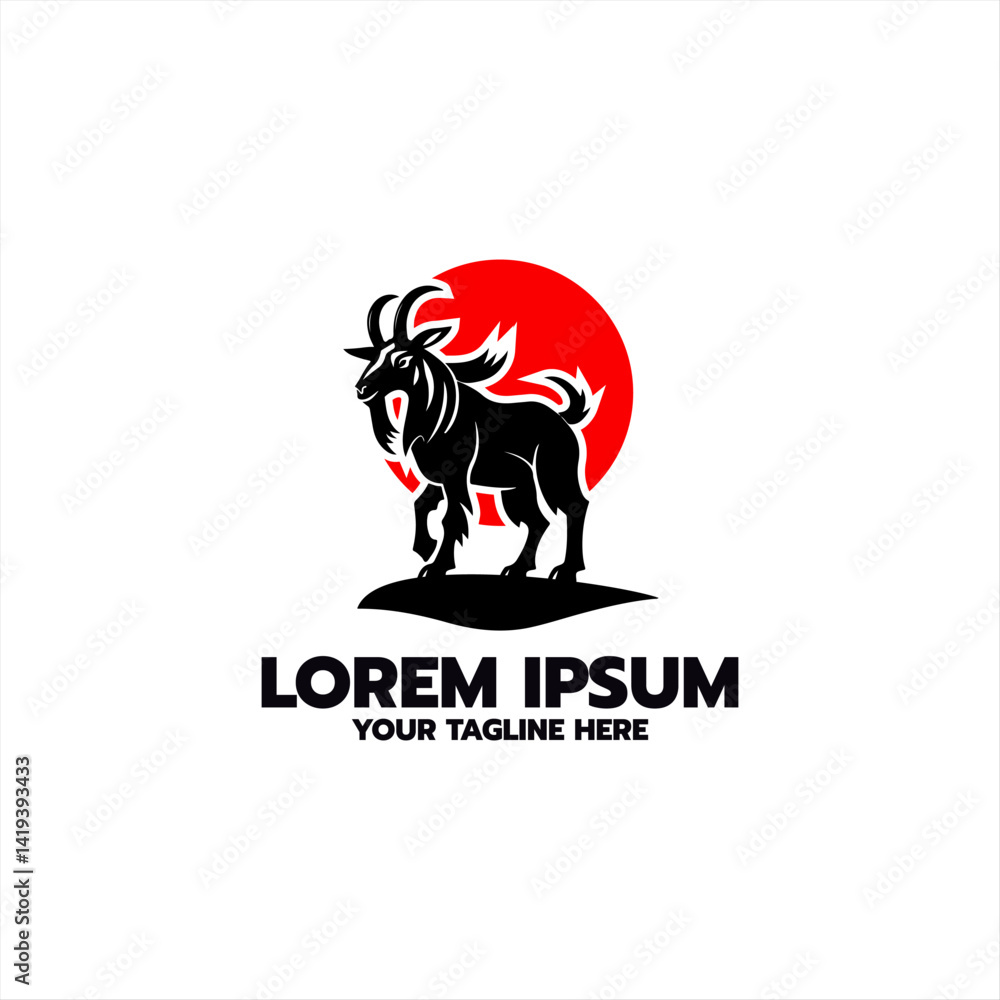 Fototapeta premium Goat logo icon vector design