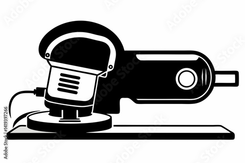 power sander silhouette line art vector illustration