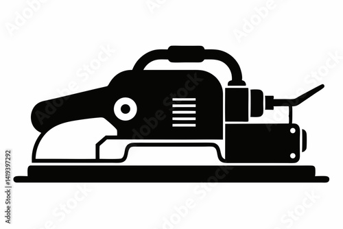 power sander silhouette line art vector illustration