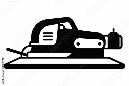 power sander silhouette line art vector illustration