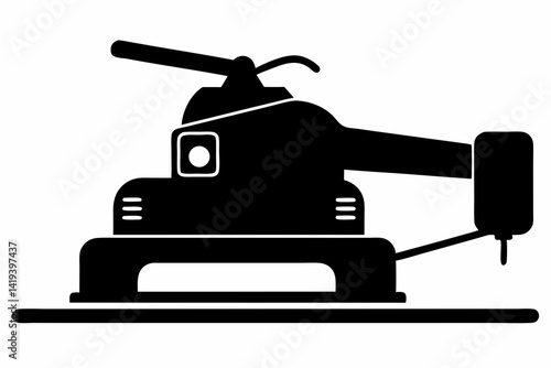 power sander silhouette line art vector illustration