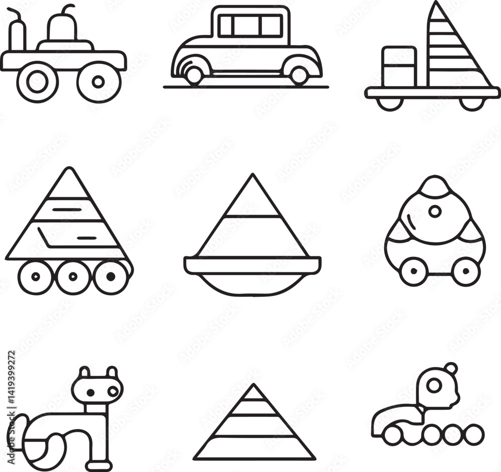 Fototapeta premium set of vector icons