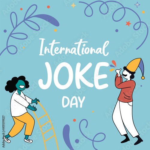 Colorful graphic design for International Joke Day vector ittustratien