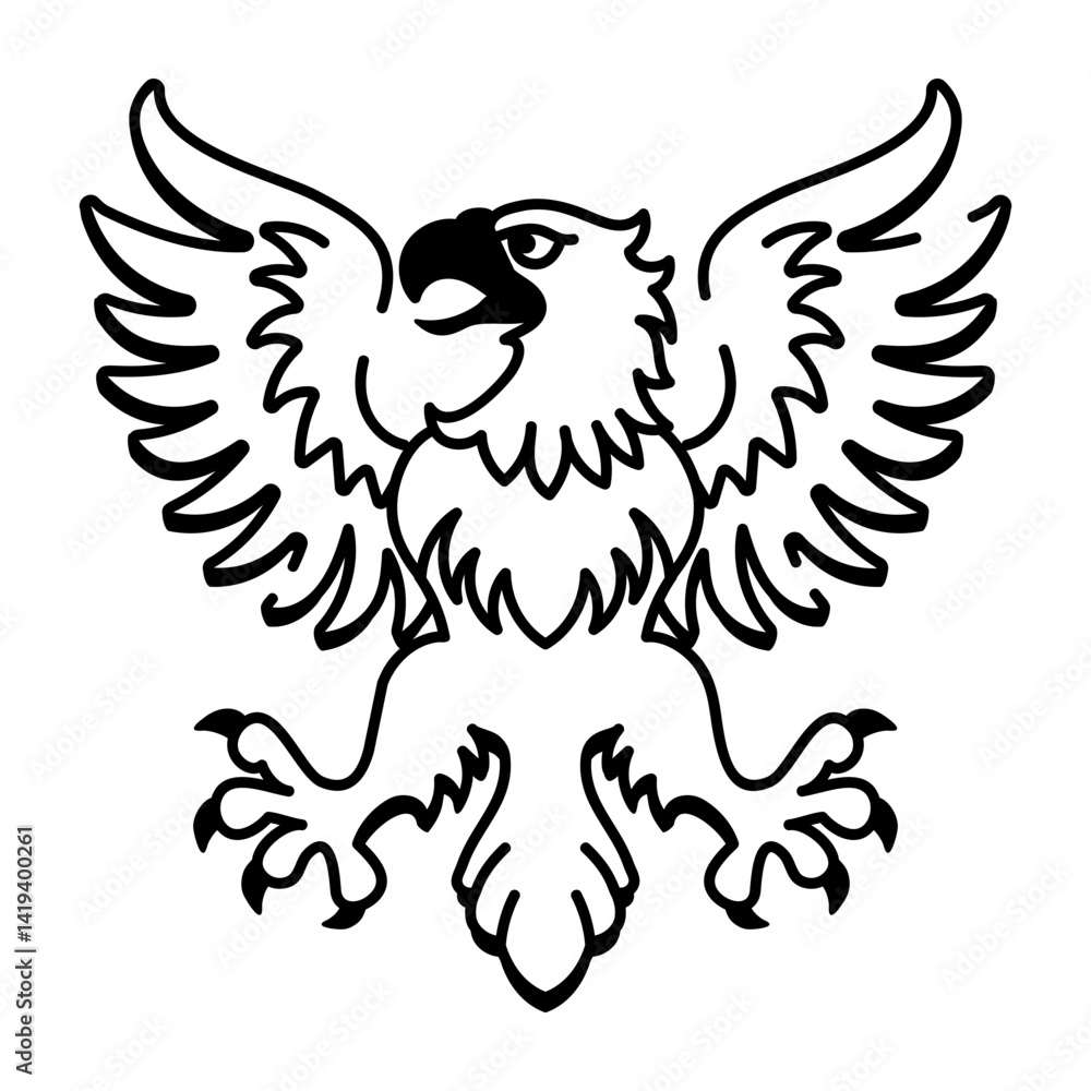 Obraz premium A hand drawn style icon of griffin tattoo 
