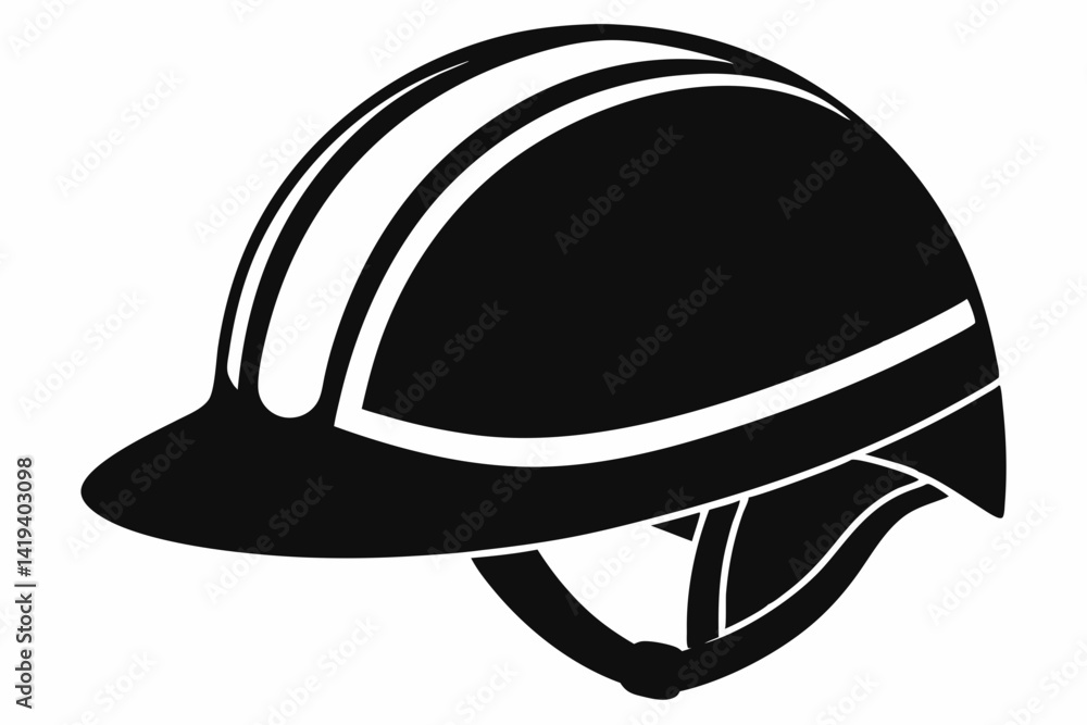safety helmet silhouette line art vector illustration safety helmet silhouette line art vector illustration