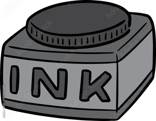 Illustration of ink bottle
