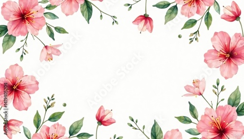 Delicate watercolor floral pattern, perfect for spring flyers , illustration, vintage, art
