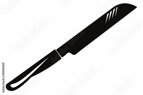 scalpel silhouette line art vector illustration