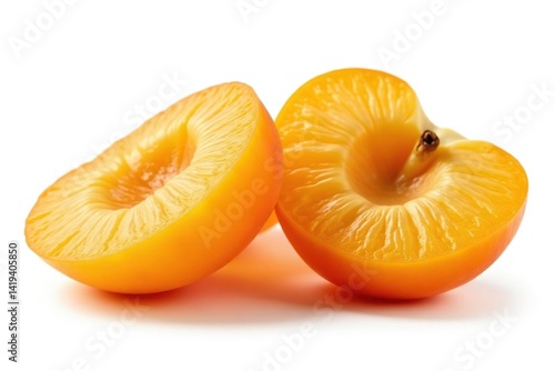 Sun-dried apricots, plump & wrinkled, isolated , still life, asset