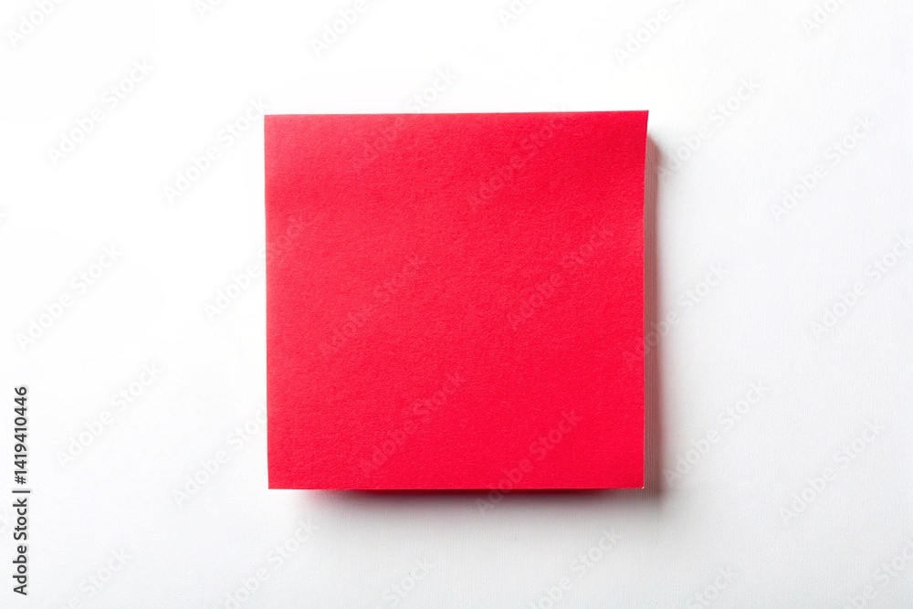 mockups Red note paper isolated on white background. Mockup for design. mockups Red note paper isolated on white background. Mockup for design.
