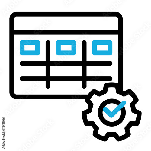 Scheduling Icon Line Color Style for Efficiency Pack Icon Themes