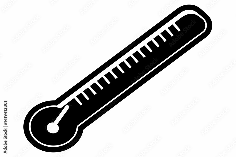 thermometer silhouette line art vector illustration thermometer silhouette line art vector illustration