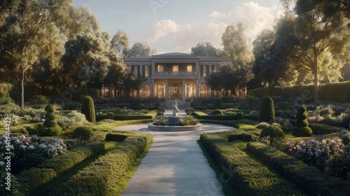 Luxurious Estate with Formal Gardens