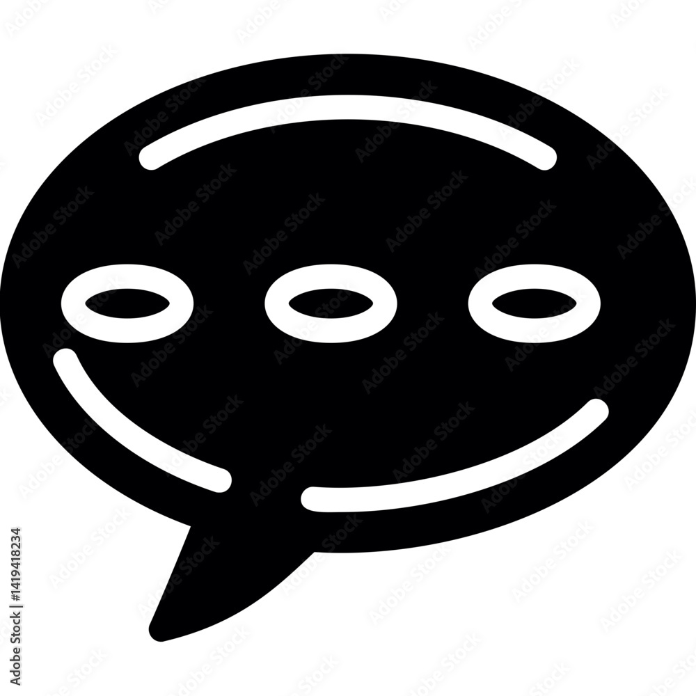 Obraz premium 3D Speech Bubble Glyph Icon