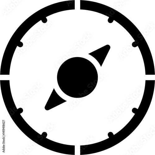 Compass Glyph Icon