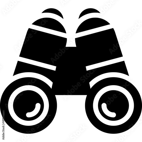 Birdwatching Binoculars Glyph Icon