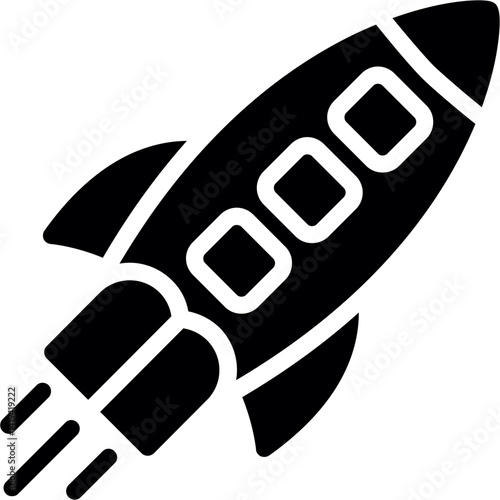 Space Shuttle Glyph Icon