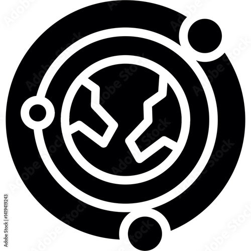 Planetary Orbit Glyph Icon