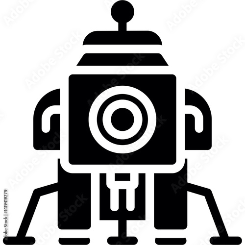 Moon Lander Glyph Icon
