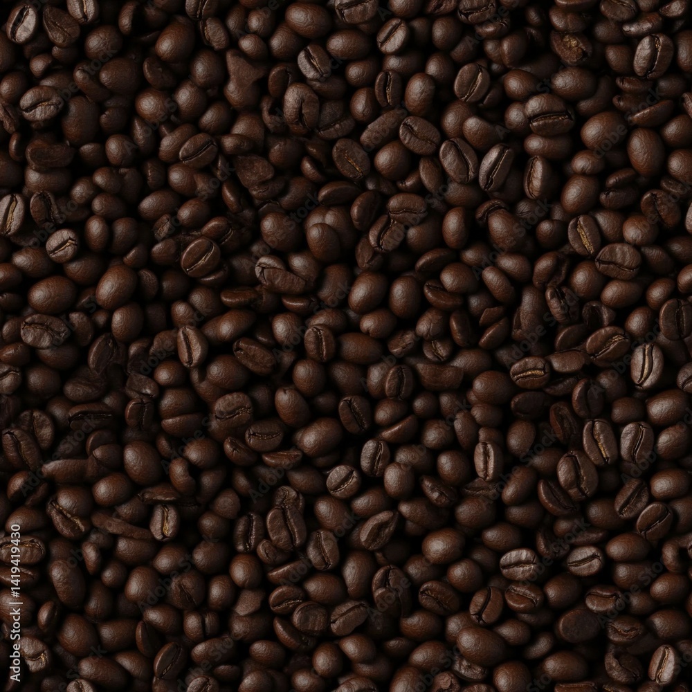 Rich textures of freshly roasted coffee beans create a seamless background of deep browns and inviting aromas Rich textures of freshly roasted coffee beans create a seamless background of deep browns and inviting aromas