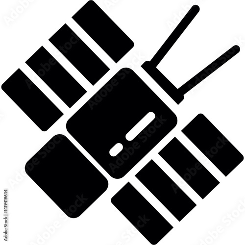 Ion Propulsion Engine Glyph Icon