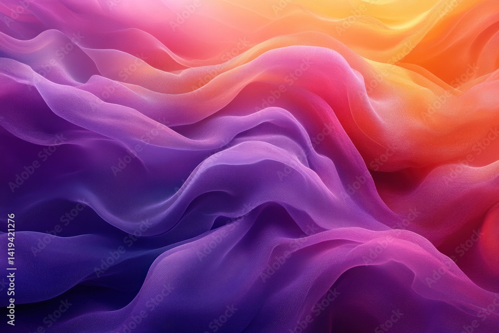 Obraz premium Abstract vibrant flowing fabric