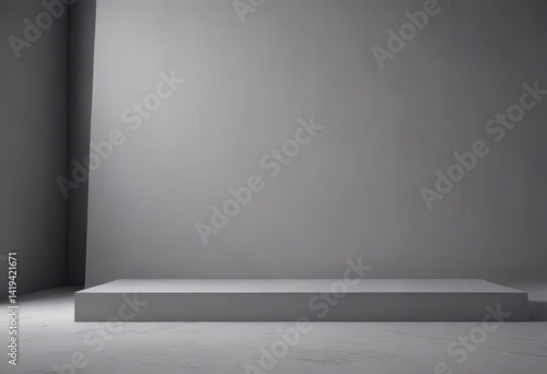 Wallpaper Mural Elegant gray backdrop, soft light, subtle shadows ideal for product display,  photography,  backdrop Torontodigital.ca