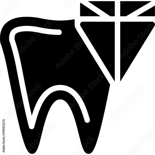 Tooth Jewelry Glyph Icon