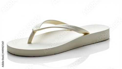 A single flip-flop isolated on a white background , fashion, summer footwear, footwear