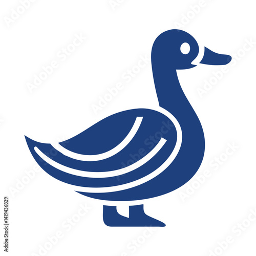 Minimalist Duck Silhouette: Simple Wildlife Representation