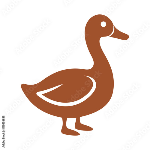 Minimalist Duck Silhouette: Simple Wildlife Representation