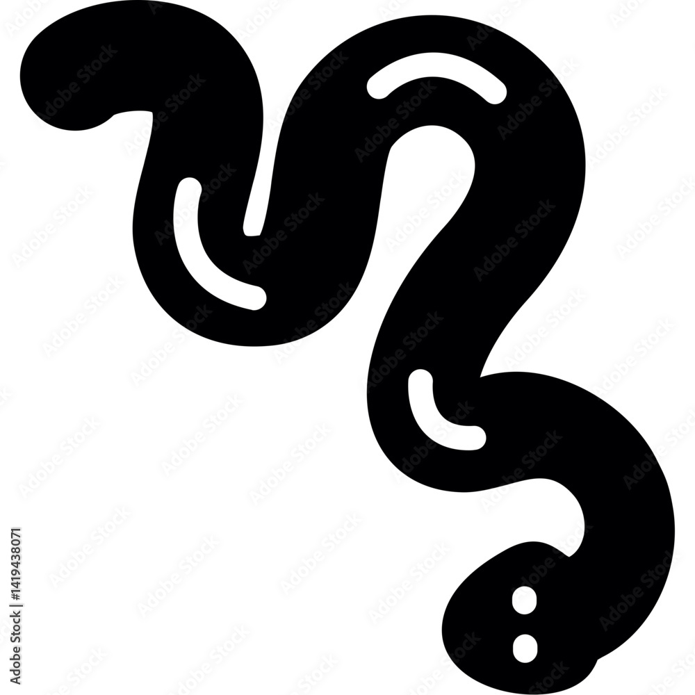 Year of the Snake Glyph Icon Year of the Snake Glyph Icon