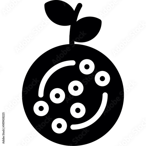 Mandarin Orange Glyph Icon