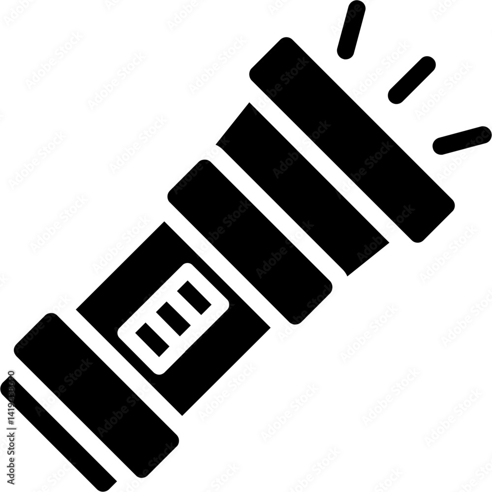 Flashlight Glyph Icon Flashlight Glyph Icon